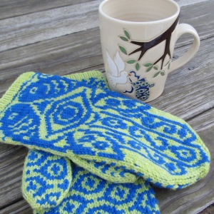 Hamsa inspired mitten and mug